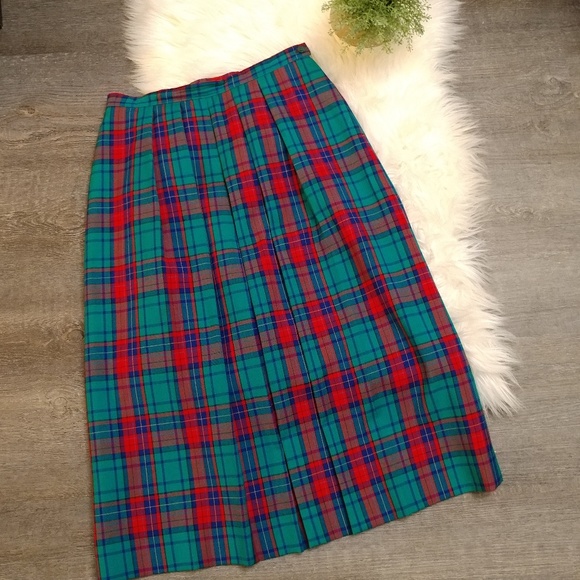 Pendleton Dresses & Skirts - Pendleton Tartan Plaid Pleated Skirt Virgin Wool